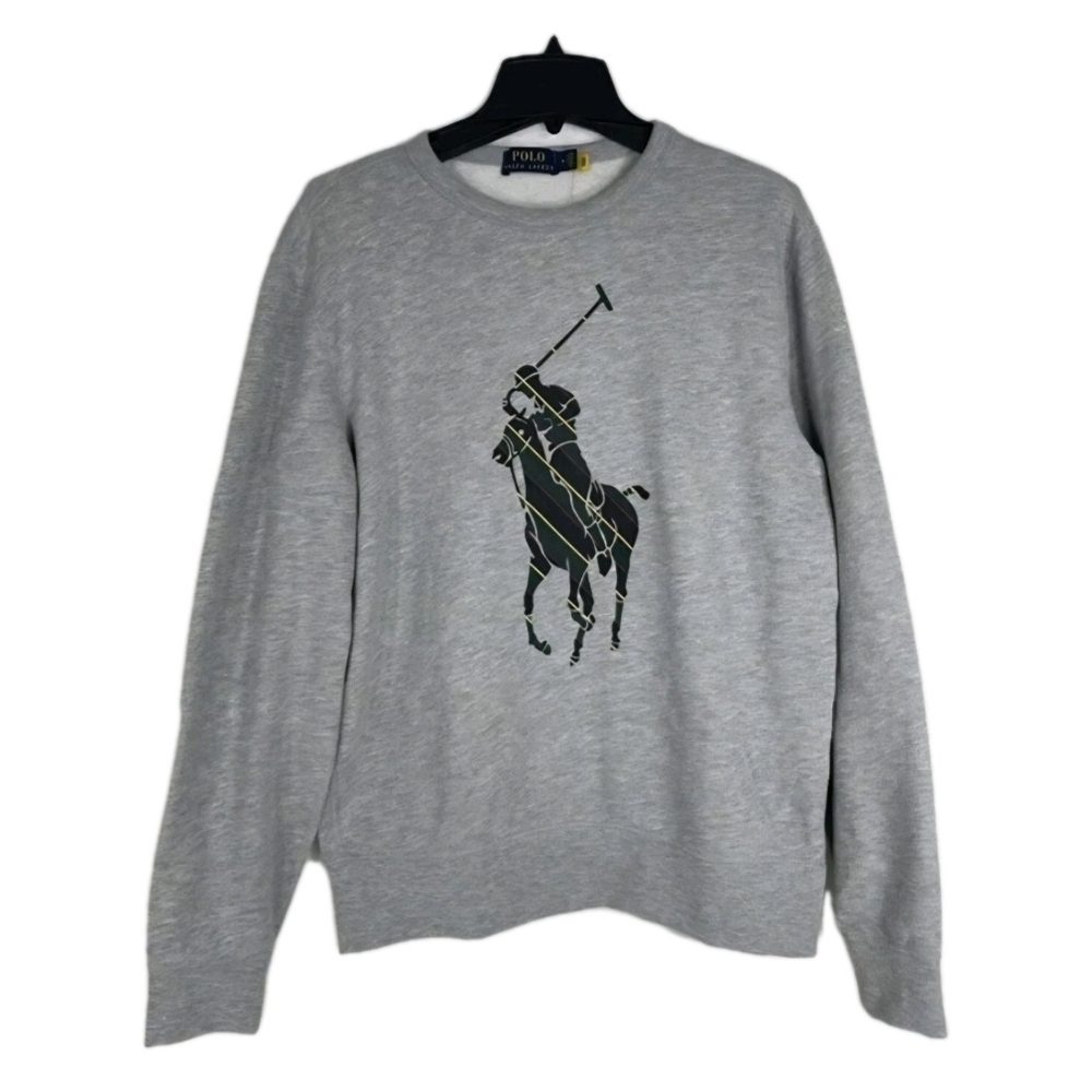 Polo Ralph Lauren Big Pony Logo Sweatshirt Grey Men's Medium (EUC)